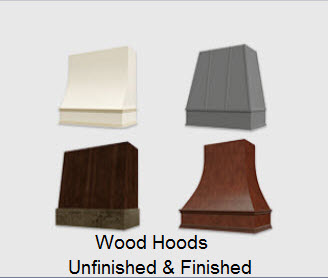 Wood Hoods Unfinished and Finished